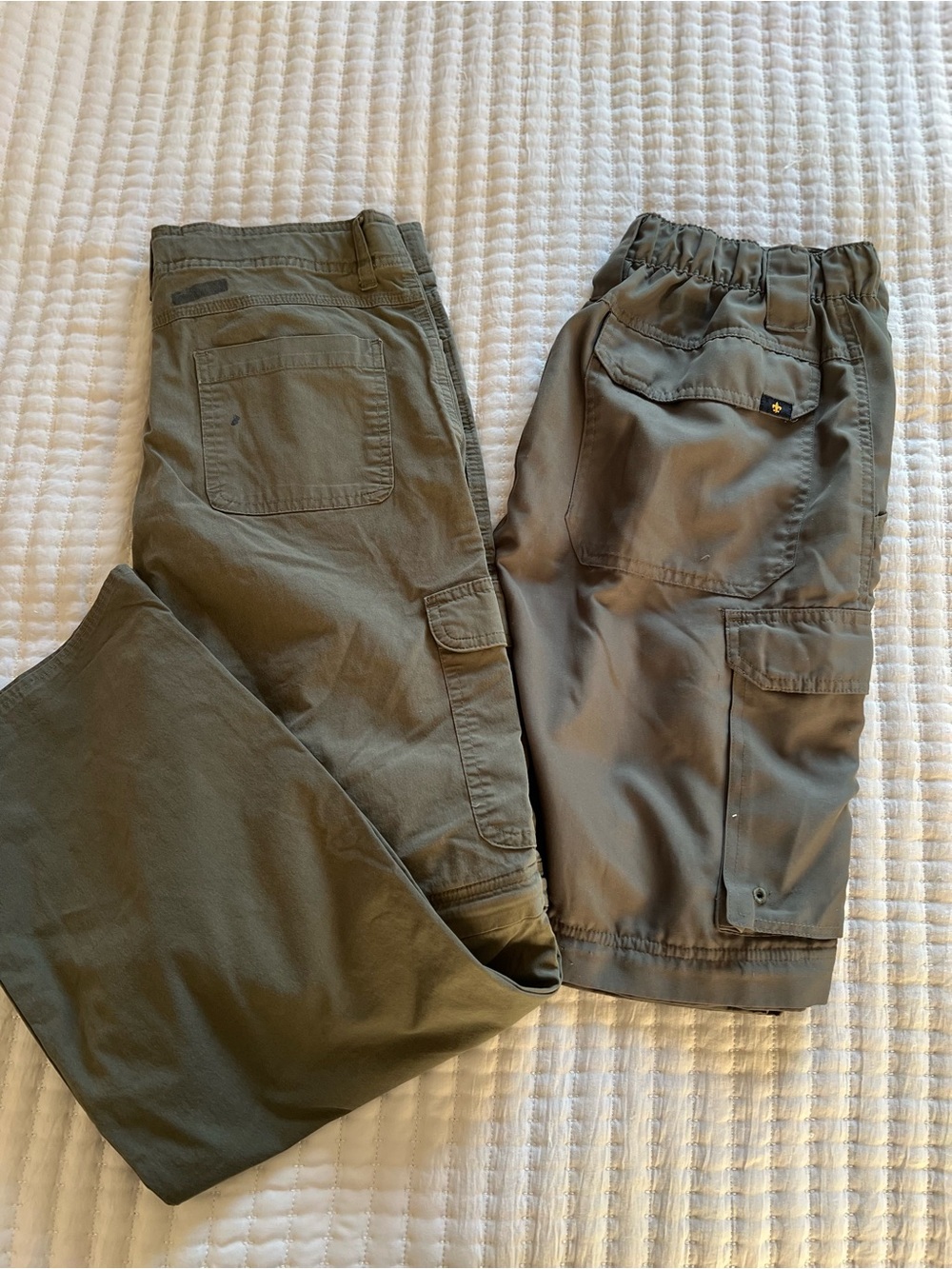 Kids Olive Cargo pants  & shorts